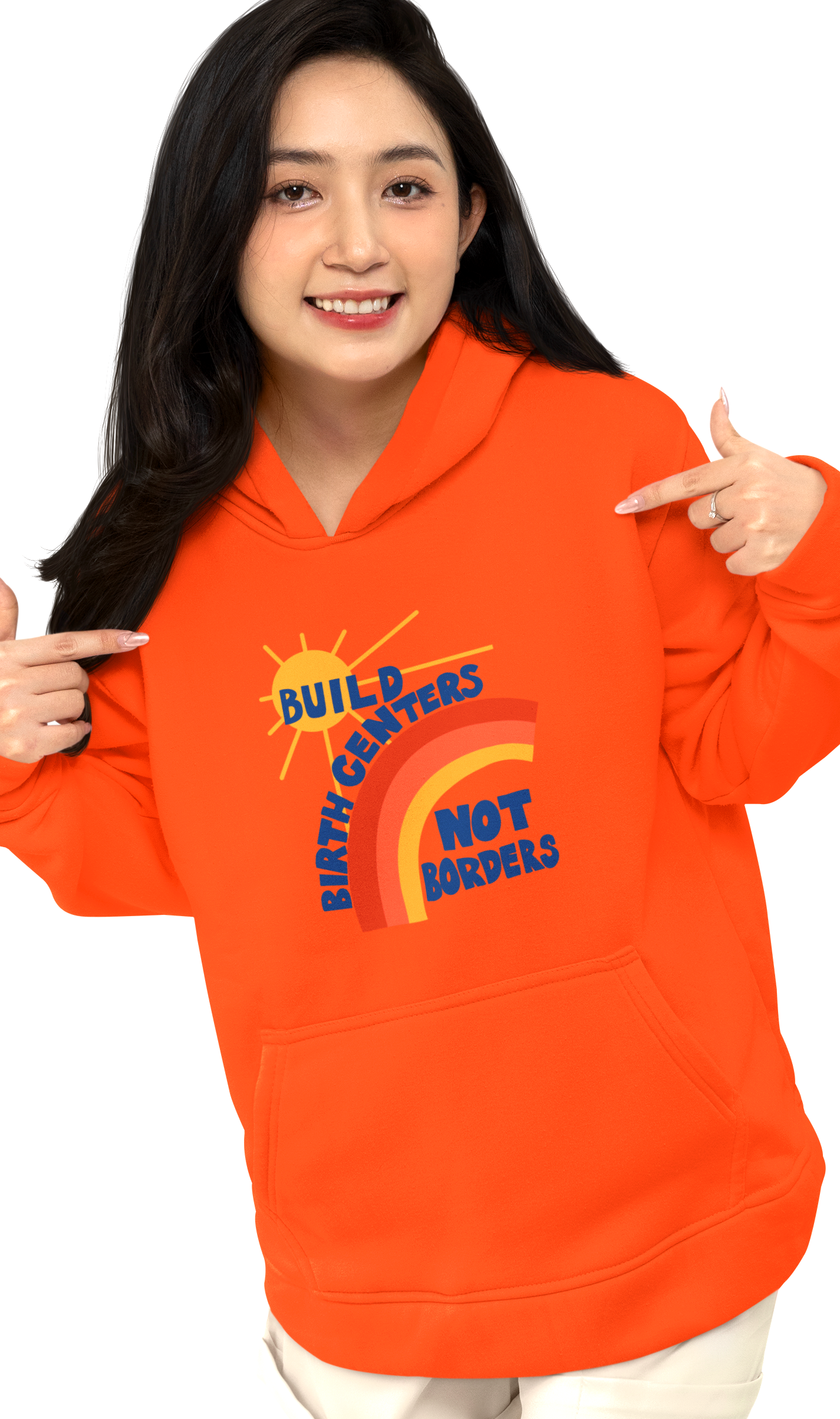 Build Birth Centers Not Borders Raglan Hoodie