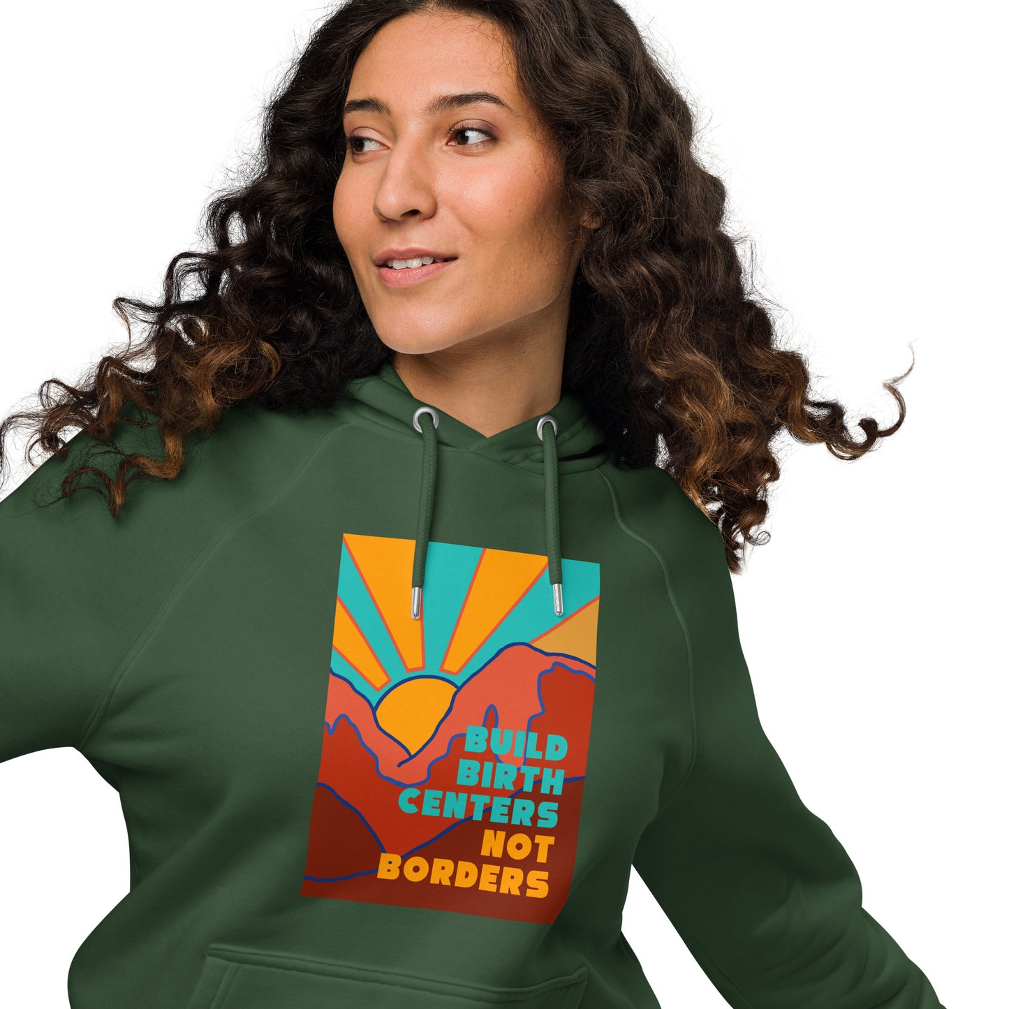 Build Birth Centers Not Borders Raglan Hoodie