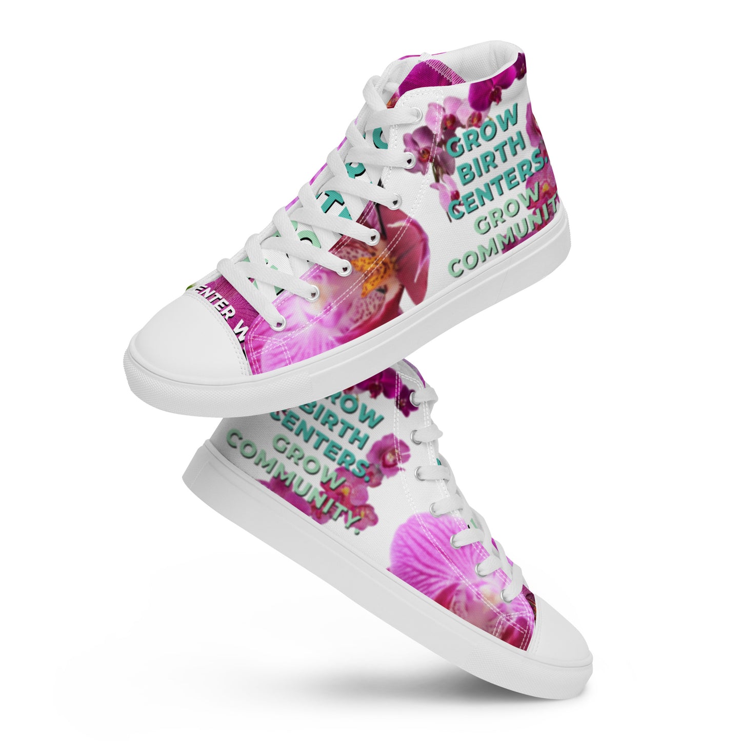 2024 BCW White Women’s high top canvas shoes